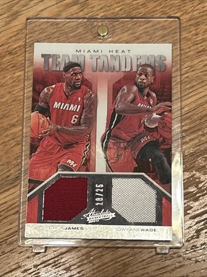 2012-13 Absolute - Team Tandems Jerseys LeBron James, Dwyane Wade #2 /25 (MEM)