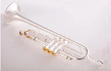 8335 Bb Trumpet Brass Silver Plated Professional Trumpet with Leather Case