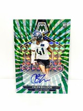 CALEN BULLOCK Rookie 2024 Mosaic FOTL Green Swirl Prizm Auto /15 Texans RC #365