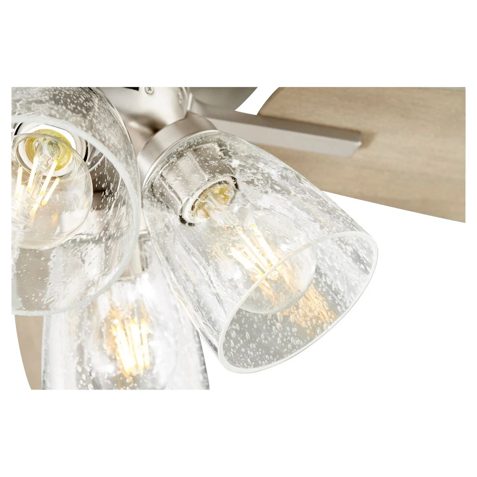 Satin Nickel 52"Ceiling Fan from the Breeze Collection - Image 2 of 3