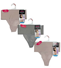 3 Pack Maidenform Self Expressions Women's Tame Your Tummy Thong SE0049