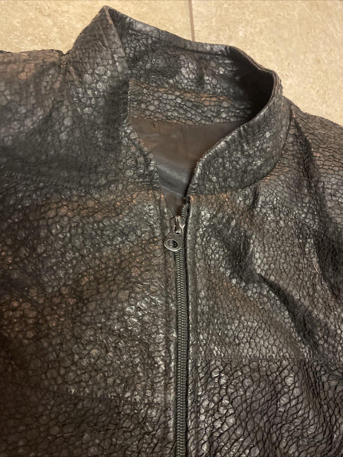 vintage patchwork leather bomber jacket 42 1970s … - image 5