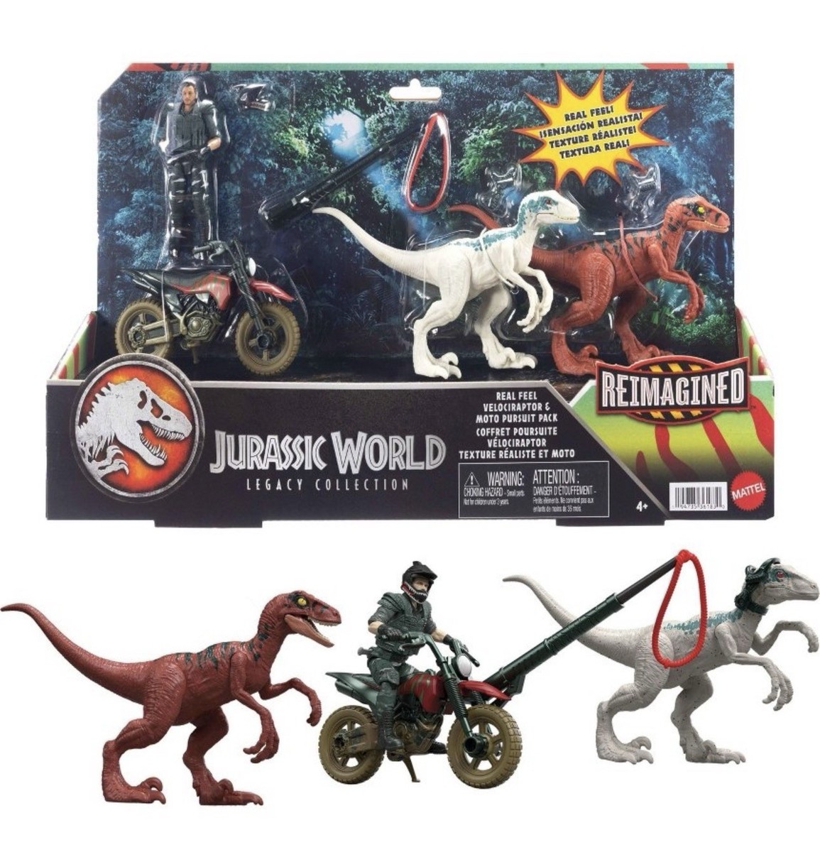 Jurassic World Reimagined motorcycle Owen Grady&Raptors&tools