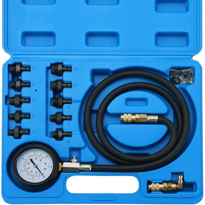 #ad Oil Pressure Tester Kit 0 140 PSI Engine Cylinder Diagnostic... $30.29