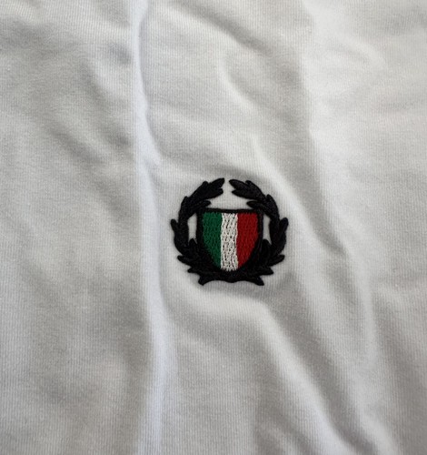 NUEVA Camiseta Dolce & Gabbana Para Hombres Logo Parche Cuello Redondo Salón Blanca Talla EE. UU. Mediana - Imagen 5 de 6