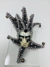 NEW ORLEANS Venetian Style Jester Mask Mardi Gras Carnival Magnet Ornament 6"
