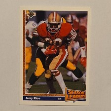 1991 Upper Deck HOFer Jerry Rice #402 Season Leader San Francisco 49ers