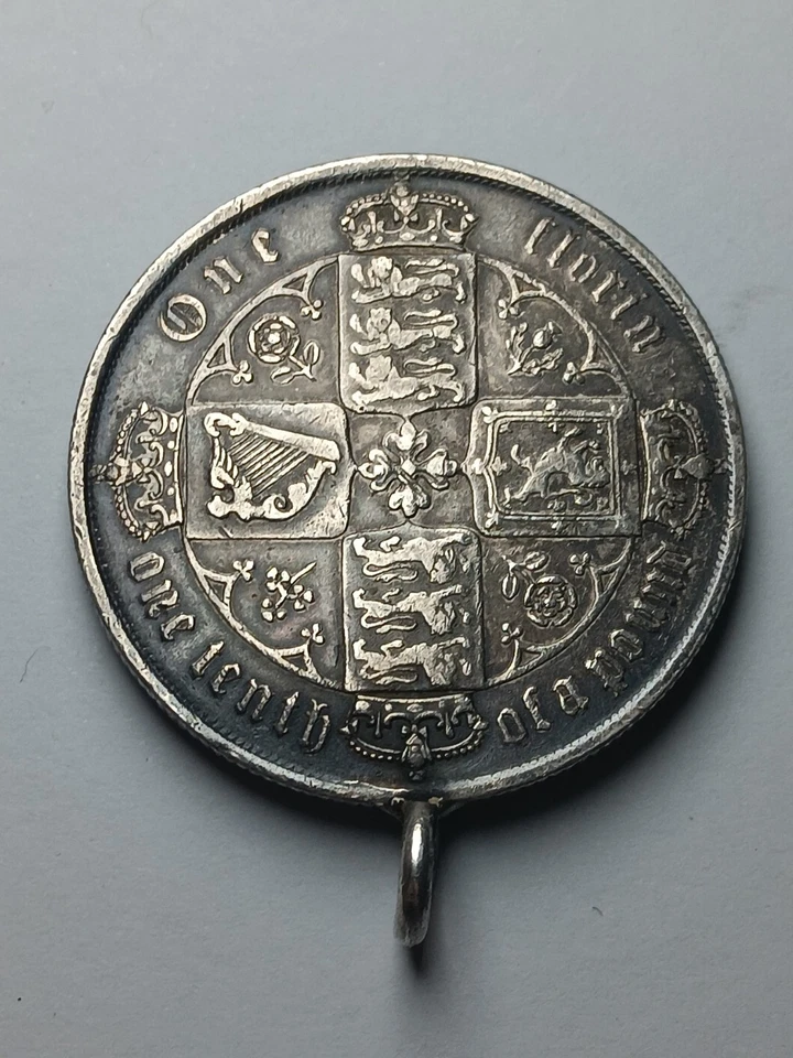 1872 Great Britain Queen Victoria Silver One Florin/ 1/10 Of A Pound (Dark) - Image 4 of 4