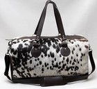 100% Natural COWHIDE Duffel Bag Hair On Leather TRAVEL Bag Luggage Bag SA-8509 — photo 1