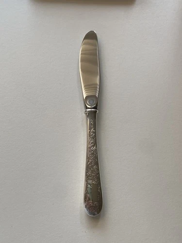 Kirk Stieff Old Maryland Engraved Sterling Handle Butter Spreader 6 1/8in