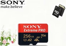 Brand NEW  SONY Extreme PRO Micro SD Card XC 256 GB C10 A2 U3 V30 FREE Adapter