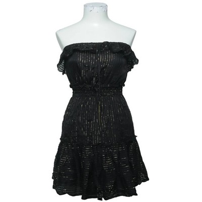 Bebe, Kleid, Größe: XS, Schwarz/Gold, Metallfaser/Seide, Streifen, Damen #LHN