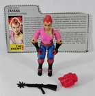 S-651 VINTAGE 1980'S HASBRO GI JOE ZARANA - COMPLETE WITH FILE CARD