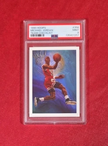 1990-91 NBA Hoops #358 Michael Jordan Chicago Bulls NBA Card PSA 9