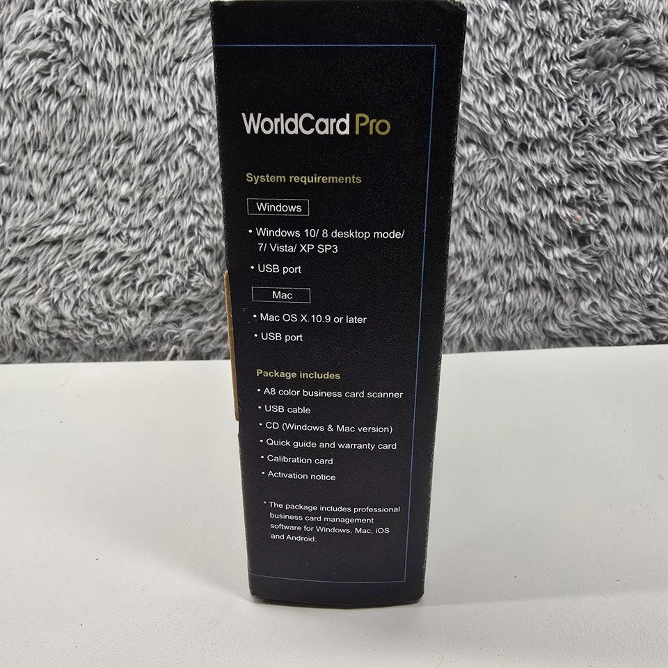 Penpower WorldCard Pro Card Scanner 600 DPI Optical USB Windows MAC WCU02A - Image 4 of 4