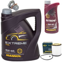 MotoröL Set 5W-40 6 Liter + ÖLfilter SH 4032 + Schraube FüR BMW 4 Cabriolet 428I