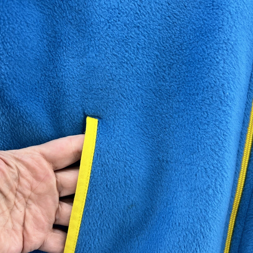 Chaqueta Columbia Juvenil XL Back Bowl Polar Cremallera Completa Chaqueta Azul Amarillo Foto 2 de 4