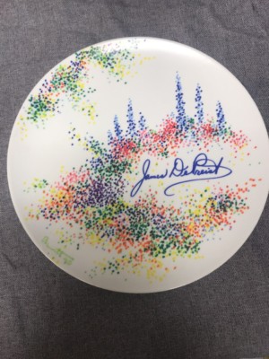 Vintage 1970 Plastikteller Texas Ware James Depreist Kunst B1 Sparkle Sprinkle
