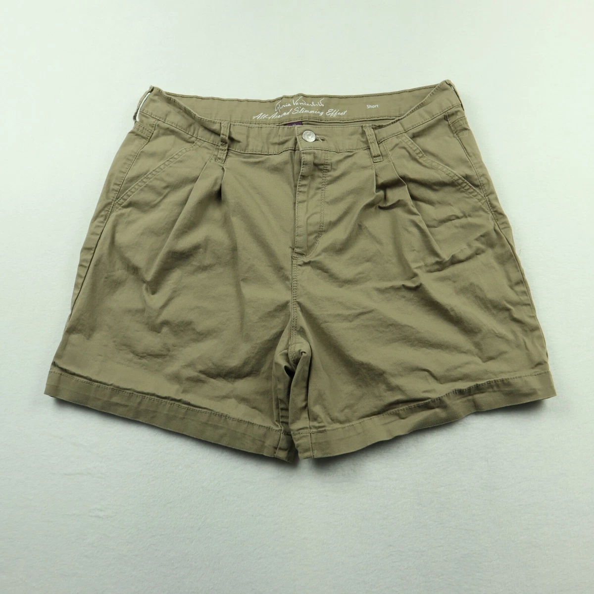Gloria Vanderbilt Missy Size 10 Tan Slimming Effect Shorts eBay