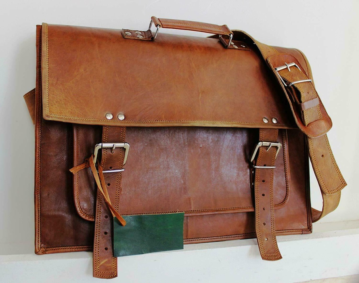MESSENGER BAG SCHOOL STUDY MULTI QUALITY LEATHER VINTAGE