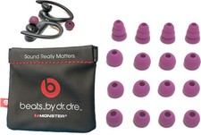 16 VIOLET Earbuds Gels for Powerbeats-PRO with NON-charging Carrying Pouch.