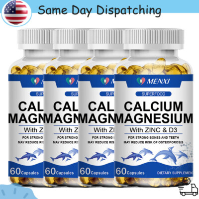 Zinc Calcium Magnesium&Vitamin D3 Complex Supplement 120 capsules High bsorption