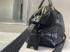 Nina Ricci La Rue Black Python Bag