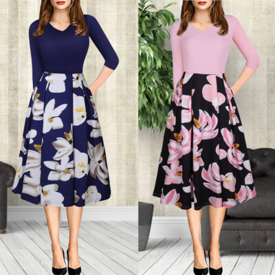 Fashion Women Short Sleeves A-Line Long Dress Evening Cocktail Party Dresses US | eBay Fashion Women Short Sleeves A-Line Long Dress Evening Cocktail Party Dresses US | eBay