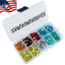 120/240/360x Low Profile Mini Car Fuse Auto Car Motorcycle SUV Fuses Kit APM ATM
