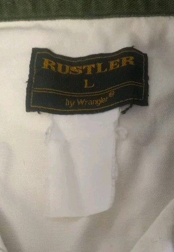 Vtg Rustler By Wrangler Mens L Pearl Snap Western Aztec Shirt Pockets - Picture 5 of 6