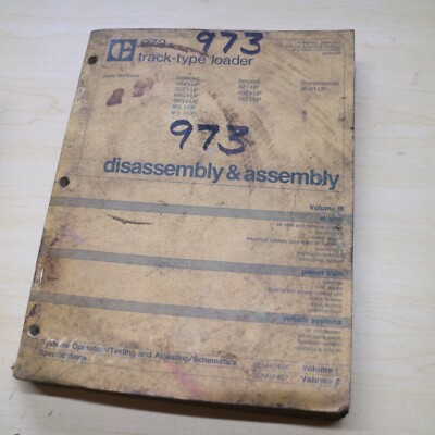 CAT 973 Crawler Loader Track Disassembly Assembly Service Manual shop repair OEM