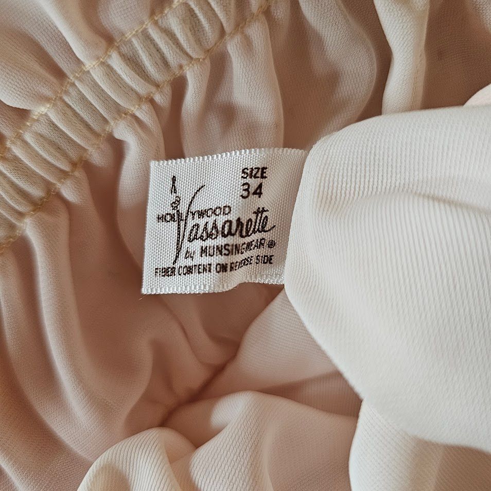 Vtg 60s Sheer Pink Genie Pinup Lingerie Nylon Paj… - image 10