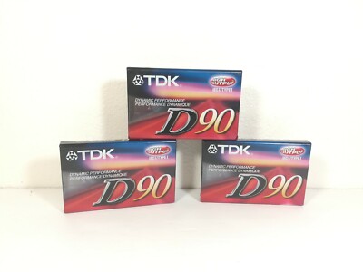 3 TDK D90 IECI/Type I Blank Audio Cassette Tapes 90 Minutes High Output Japan