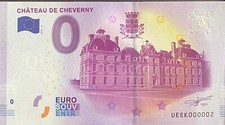 BILLET 0  EURO CHATEAU DE CHEVERNY FRANCE 2017  NUMERO 0002