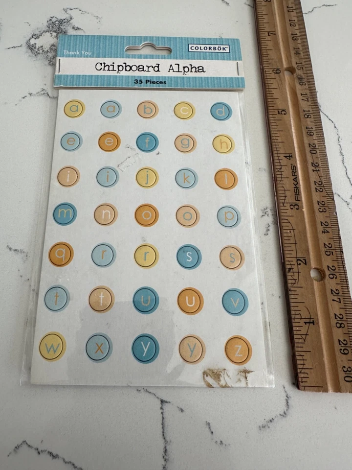 Colorbok Aglomerado Alpha ~ Gracias ~ 35 PC Álbum de recortes Diario Artesanías Arte Foto 4 de 4