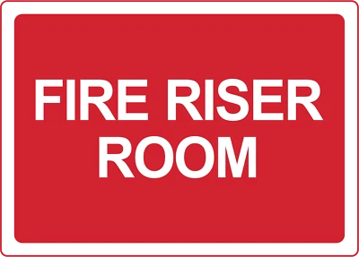 LEETPRINTS FIRE RISER ROOM | Adhesive Vinyl Sign Decal