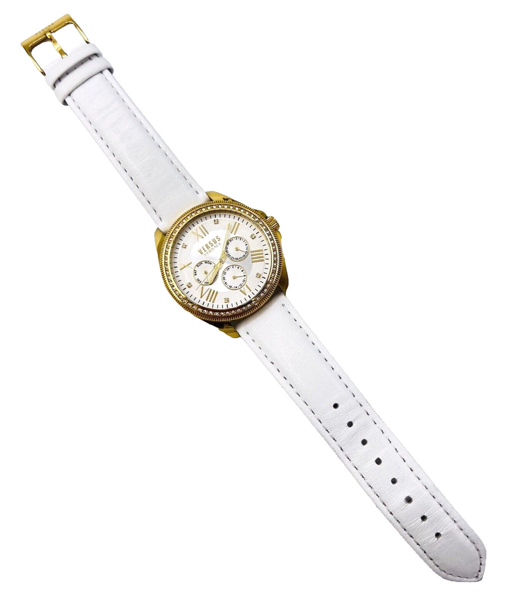 Versus Versace Elmont Watch VSPEB0318 White Leather Band NOS  display picture 2