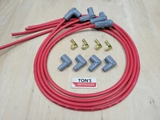 Custom MSD 8.5mm Universal Unassembled 90 Degree Spark Plug Boots RED 4 cylinder