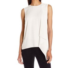 NEW BCBG MAX AZRIA GARDENIA KAYLEEN SIDE DRAPE TOP WQR1V003/S427A SZ M