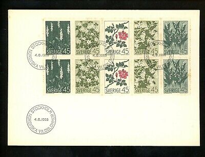 Postal History Sweden FDC #782-786 Wild flowers plants 1968 | eBay