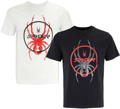 【SPYDER】 Duotech Men's Graphic Short Sleeve T-Shirt Spyder Men's Short Sleeve Graphic Cotton T-Shirt, Color