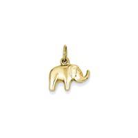 14k Yellow Gold Hollow Elephant Charm Pendant - 13x15mm 0.38 Grams on sale 14k Yellow Gold Hollow Elephant Charm Pendant - 13x15mm 0.38 Grams on sale