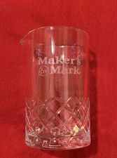 Maker’s Mark Crystal Cocktail Mixing Glass, Pour Spout Bourbon Great Gift