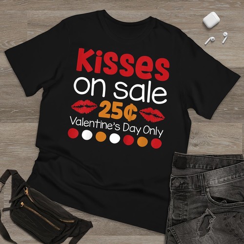 Kinder Valentinstag Kleinkind Mädchen Jungen Küsse im Angebot Vintage T-Shirt Männer Frauen - Bild 2 von 9