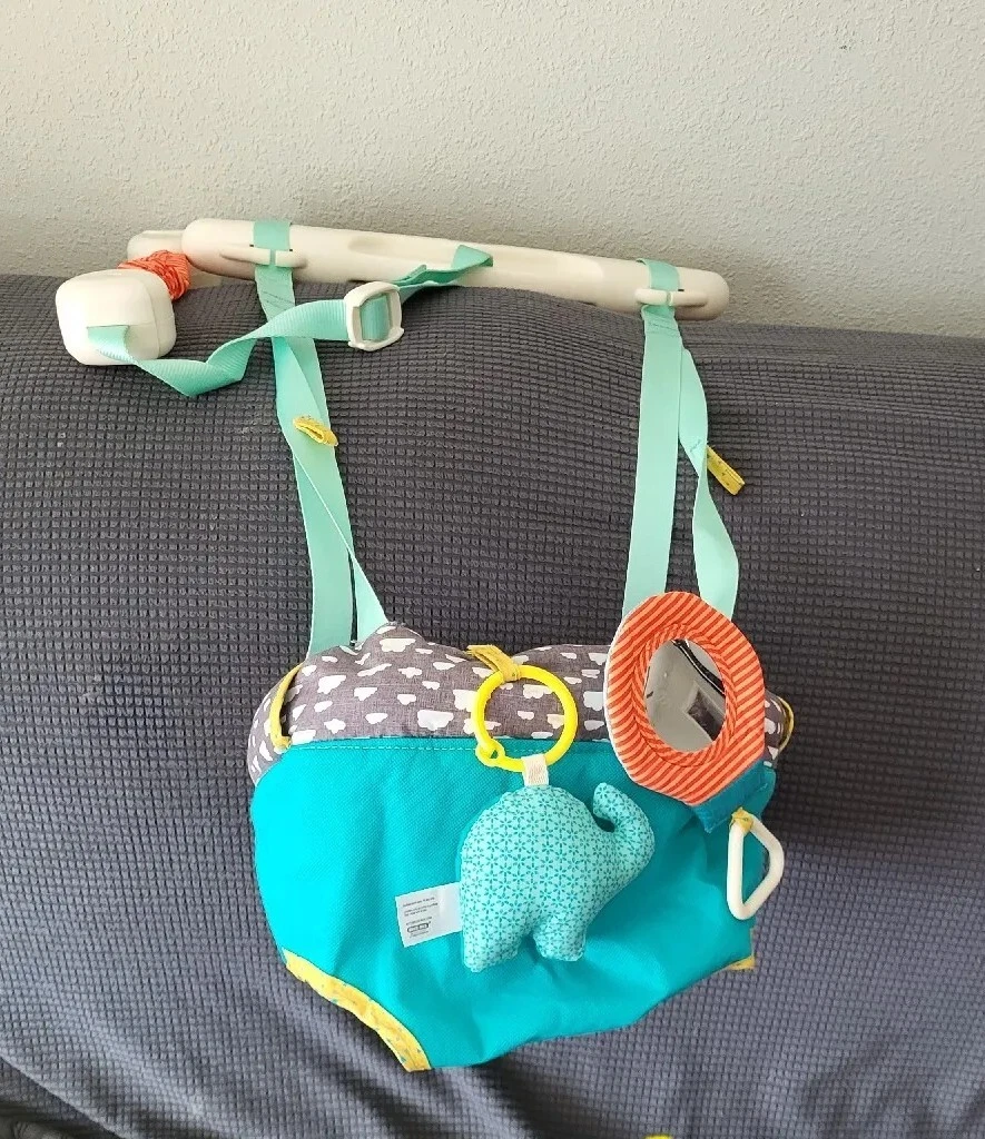 Infantino Go Gaga Up Up Away Deluxe Doorway Jumper Multi Color