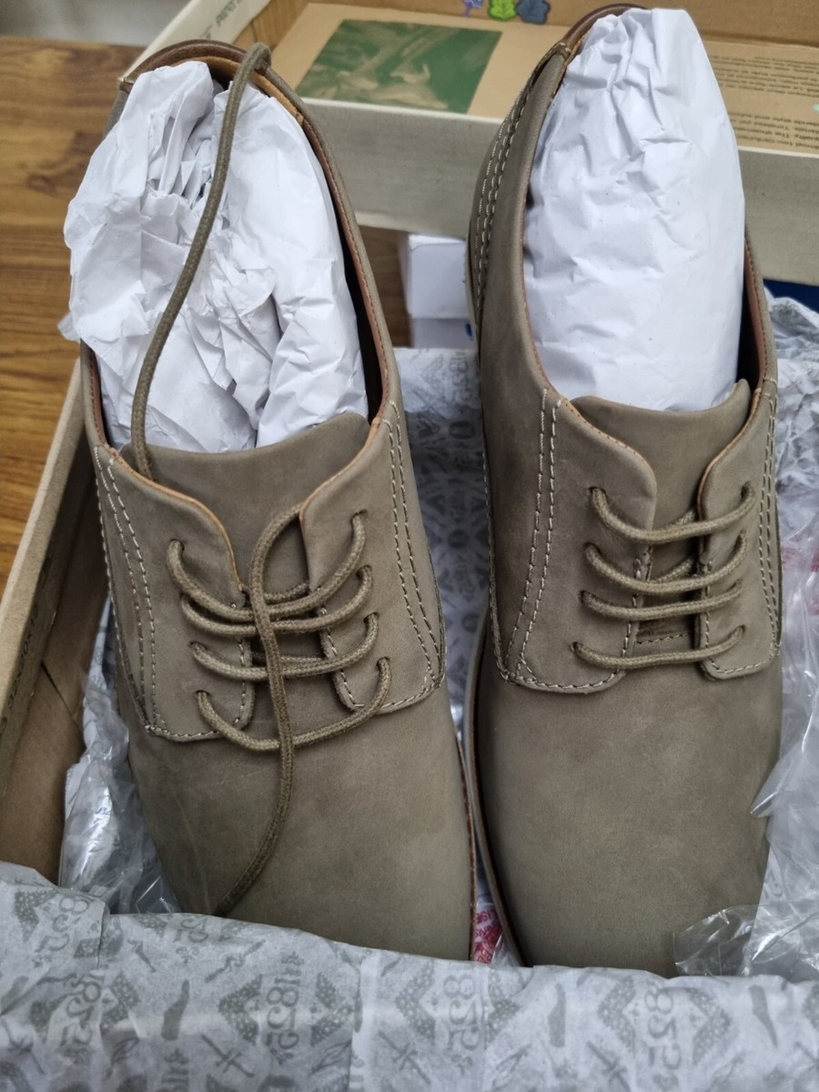 Clarks Franson Plain Olive Nubuck Mens Casual Shoe Uk 7.5  display picture 2