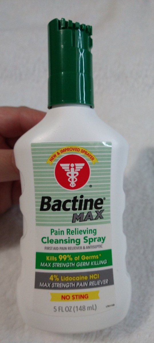 Bactine Max Pain Relieving Cleansing Spray Antiseptic Oz Full