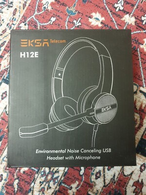 EKSA H12E USB Headset mit Mikrofon Lautstärke & Stummschaltung (D501-B371)