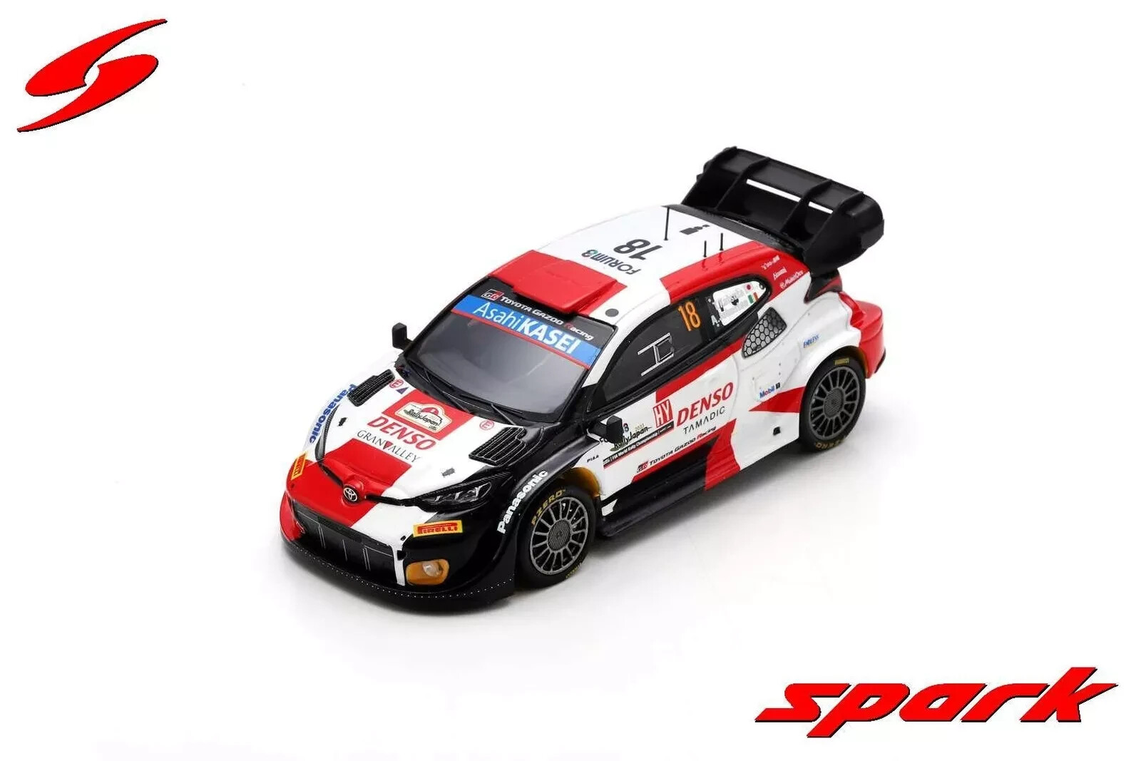 Miniature Toyota GR Yaris WRC Spark S6740 Rally1 Hybrid 1/43
