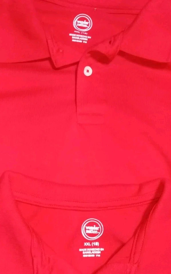 Lot Of 11 Boys Polo School Shirts Size 18 Red And Blue - Image 2 of 3